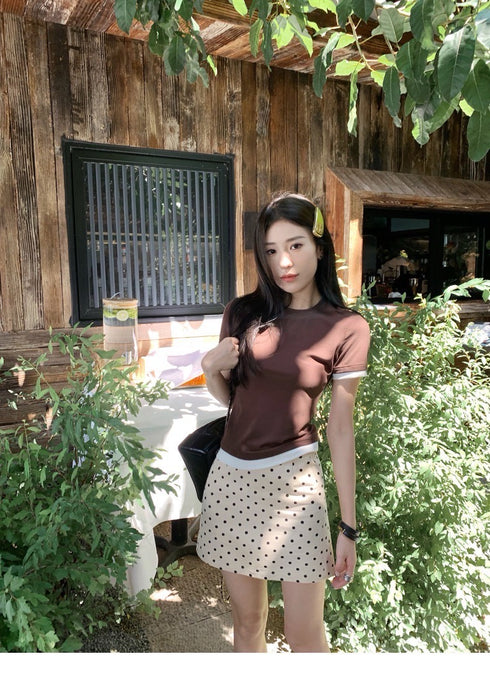 Polka Dot Mini Skirts